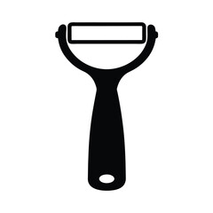 A simple black silhouette of a peeler vector Art & Illustration