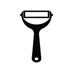 A simple black silhouette of a peeler vector Art & Illustration
