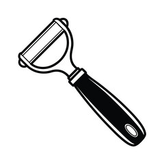 A simple black silhouette of a peeler vector Art & Illustration