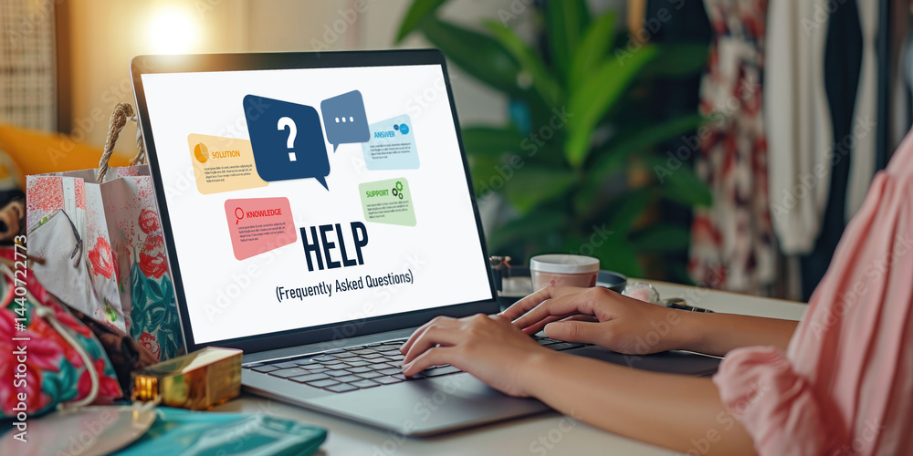 Poster help screen on the website provide answer to faq frequently asked question brisk with knowledge info