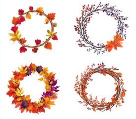 Autumn wreaths collection (1)