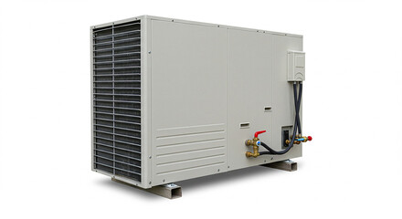 Air conditioner outdoor unit side &ndash; ventilation holes highlighted on white background