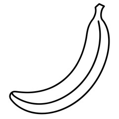 Food banana line art vector 