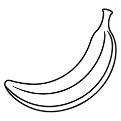 Food banana line art vector 