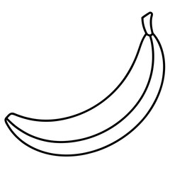Food banana line art vector 