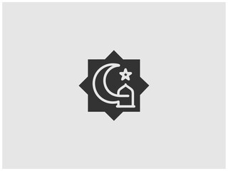 Simple, grayscale vector graphic of a stylized banner or icon.