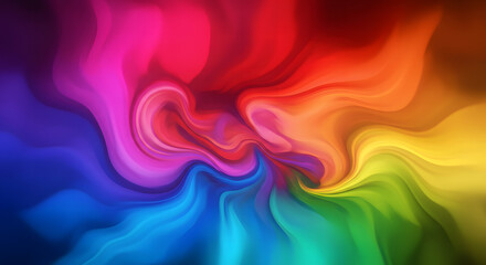 Obraz premium An eye-catching abstract artwork featuring a dynamic swirl of vibrant colors and fluid shapes.