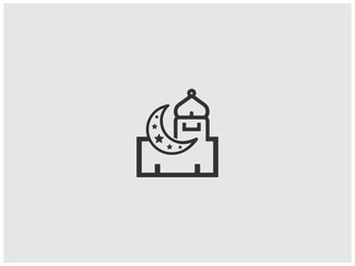 Simple, grayscale vector graphic of a stylized banner or icon.