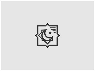 Simple, grayscale vector graphic of a stylized banner or icon.