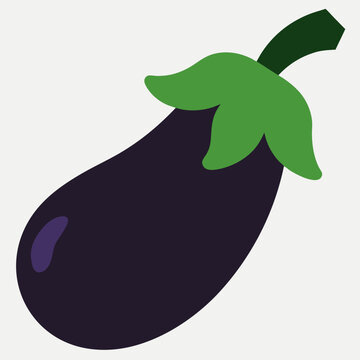 recommend clip art: Vector illustration with fresh green pear, healthy organic apple fruit, and a purple eggplant vegetable