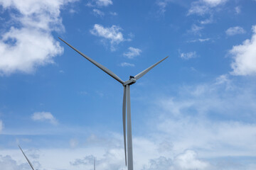 Wind-powered electric generator. Clean, non-polluting energy.