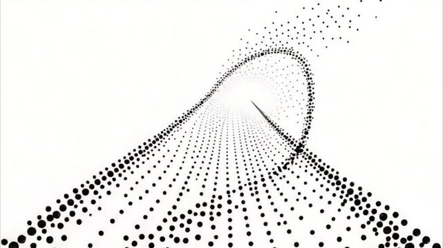 Abstract dotted pathway graphic