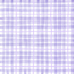 Purple Plaid Tartan Gingham Check Hand Drawn Background Pattern Overlay