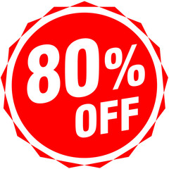 80 percent off special mega sale banner with bold typography and vibrant colors, perfect for liquidation events, clearance sales, retail promotions and last-chance offers