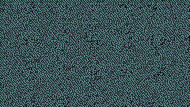 High-energy pixel noise and glitch distortion with layered dithering effects