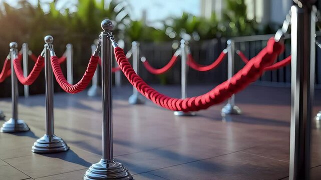 Barrier Rope Barrier Cord Queue Barrier Ropes With Gold Hook, Velvet Stanchions Barrier Rope, For Queue Divider Crowd Control Of Hotel Celebration/ Opening Ceremony (Colour: White, Size: Le - View #4