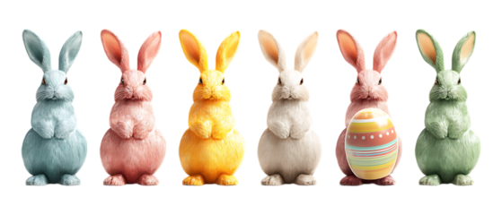 Pack of Easter Themed Against Transparent Background for Holiday Promotions, Seasonal Designs, or Party Decorations