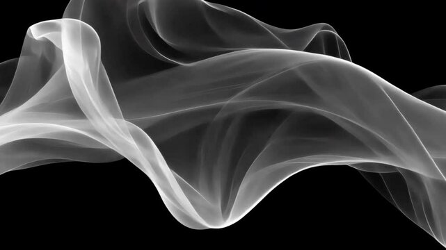 Floating smoke animated overlay, transparent 4K video, alpha channel, ProRes 4444
