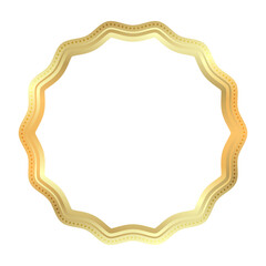 Elegant Golden Frame with Unique Shape