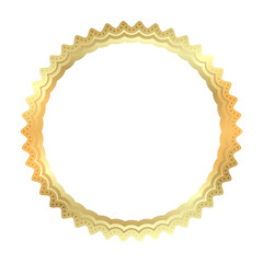 Elegant Golden Frame with Unique Shape