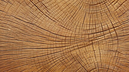 Fototapeta premium Close-up of weathered wood grain showing intricate patterns and texture. Detailed annual rings