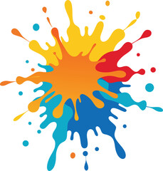 one line art abstract paint splash silhouette 