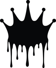melting crown silhouette