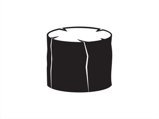 Wood, log, stump, Firewood, timber icon vector isolated white