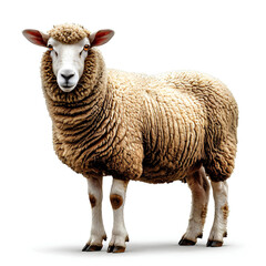 sheep livestock close-up on white background