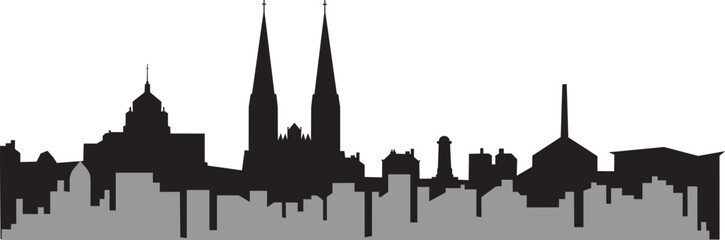 Obraz premium VILLE VU DE LOIN.eps