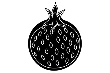 Fruit Line Art Vector Illustration – Minimalist Clipart, Logo Icon Design on White Background