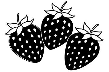 Fruit Line Art Vector Illustration – Minimalist Clipart, Logo Icon Design on White Background