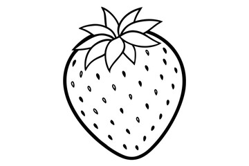 Fruit Line Art Vector Illustration – Minimalist Clipart, Logo Icon Design on White Background