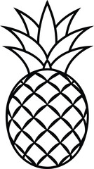 Obraz premium cool pineapple silhouette