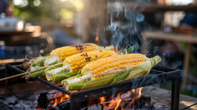 letting the smoky corn aroma escape.