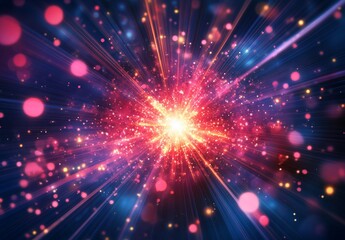 Fototapeta premium Explosive cosmic burst of light