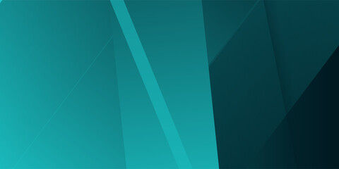 Fototapeta premium Blue modern abstract wide banner with geometric shapes. Dark blue abstract background. Vector illustration