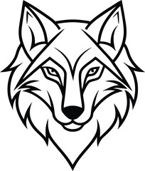 abstract wolf head silhouette 