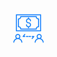 dollar people icon sign vector