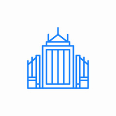 grand building icon sign vector