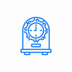 grandfather clock icon sign vector