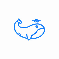 humpback whale icon sign vector