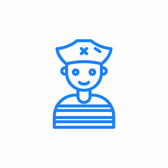 sailor man icon sign vector