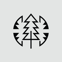 "Christmas Tree Silhouette Vector Collection in Minimalist and Festive Styles for Holiday Design Projects"