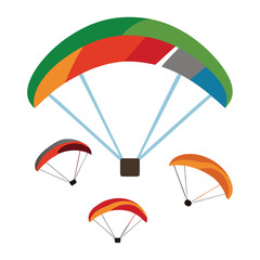 Paraglider icon isolated on white background