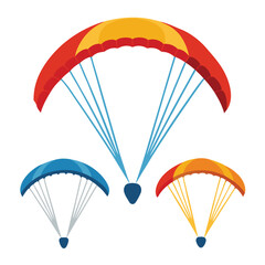 Paraglider icon isolated on white background