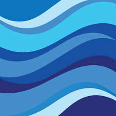 Abstract blue waves vector design illustration features a wavy pattern with curved lines and light textures