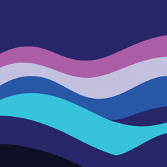 Abstract colorful wave design with vector illustration and vibrant rainbow lines