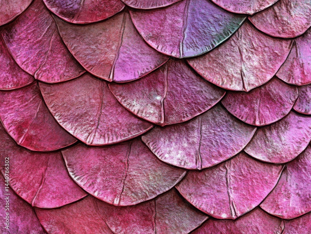 Poster abstract pink texture of overlapping scales creating a vibrant and iridescent pattern with a unique 