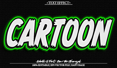Cartoon Vector Text Effect Editable Alphabet Comic Manga Pow